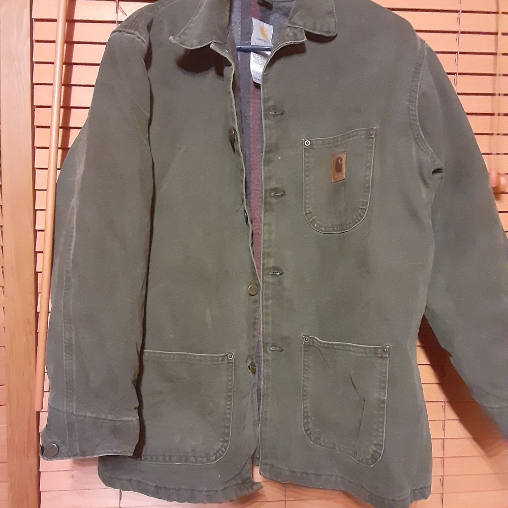 Carhartt flannel lined work jacket